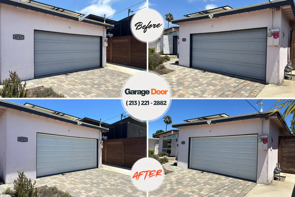 Before and after: garage door repair Tucson Mountains, AZ